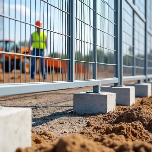 Comment sécuriser efficacement un site avec des plots béton à poteau et des clôtures mobiles