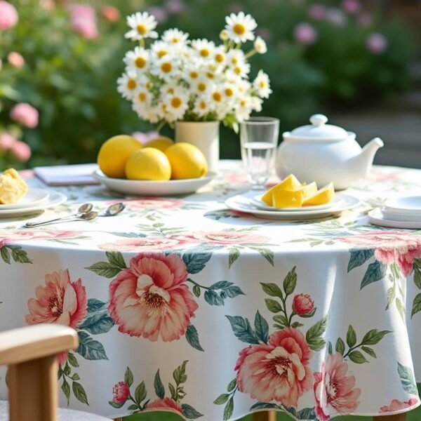 Protéger sa table de jardin au printemps : Nappes sur mesure et toiles cirées pour une utilisation en extérieur
