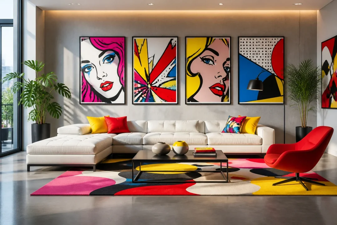 Salon pop art moderne