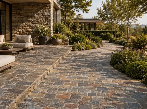 Pierre naturelle en porphyre : une solution durable pour terrasse et allée