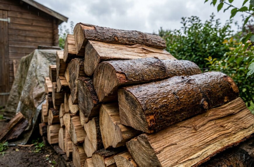 Bois de chauffage et pluie : comment sauver vos bûches