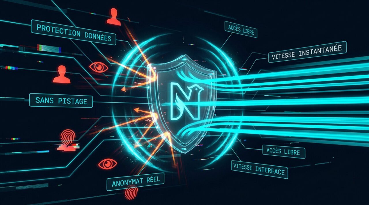 Illustration d'un bouclier numérique symbolisant la protection de la vie privée sur Nitter