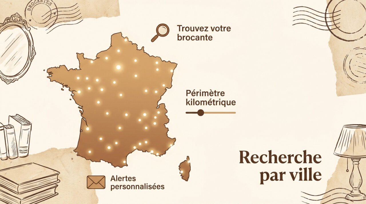 Carte interactive des brocantes en France