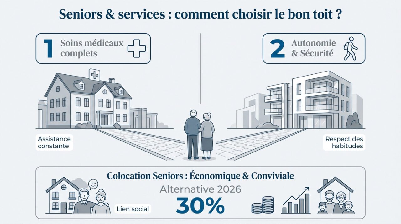 Comparaison entre EHPAD, résidence services et colocation pour seniors
