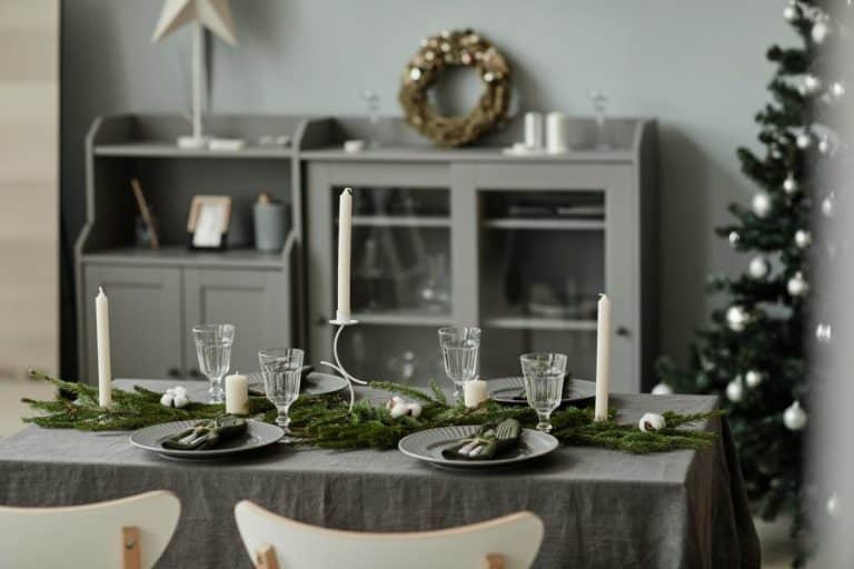 Christmas Dining Room in Grey