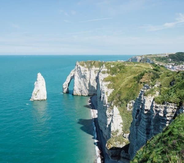 Cliffs of Etretat, France. Dreamy cliffs in Normandy facing the atlantic ocean