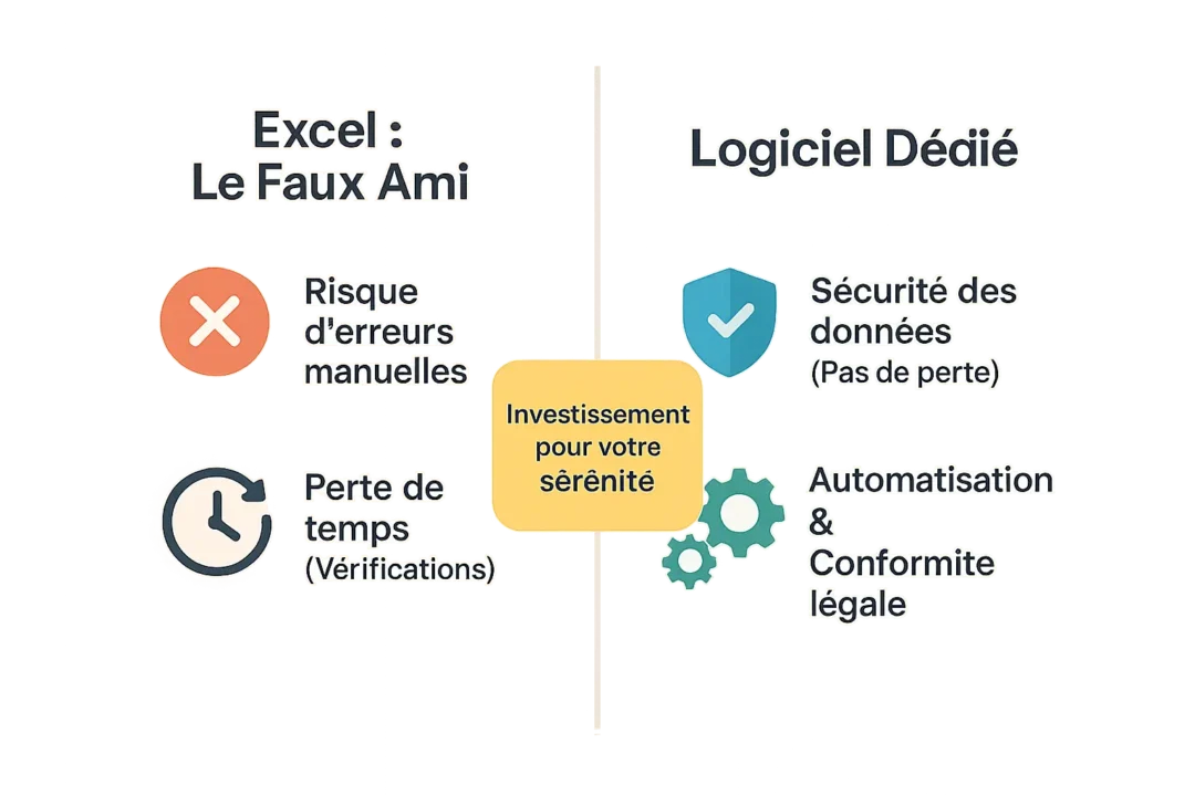 Comparaison entre Excel et logiciel dédié pour la trésorerie d'association