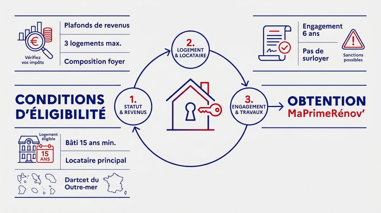 Critères d'éligibilité MaPrimeRénov pour les propriétaires bailleurs