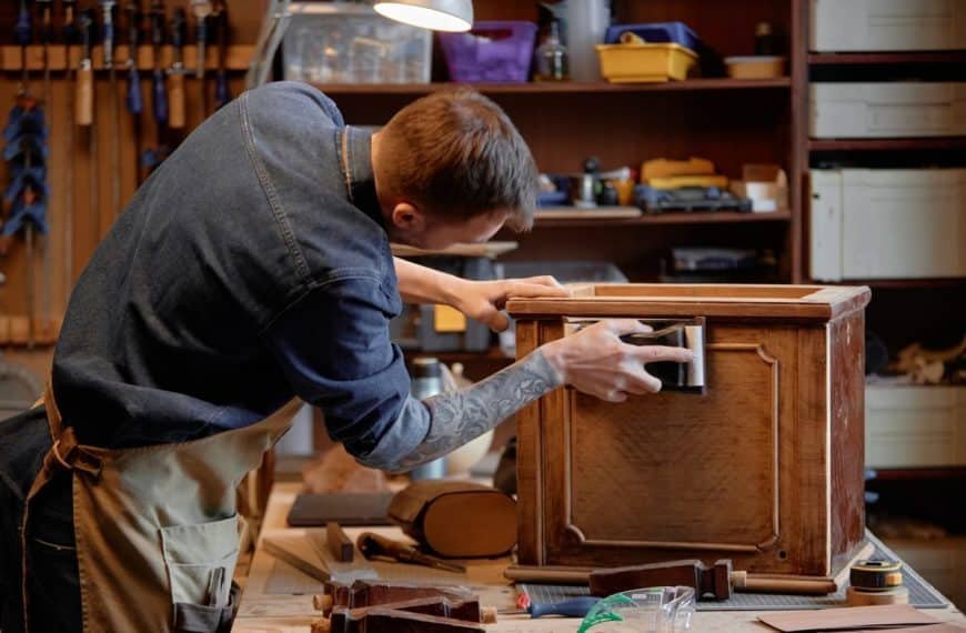 Crafting Antique Furniture in Woodworking Workshop