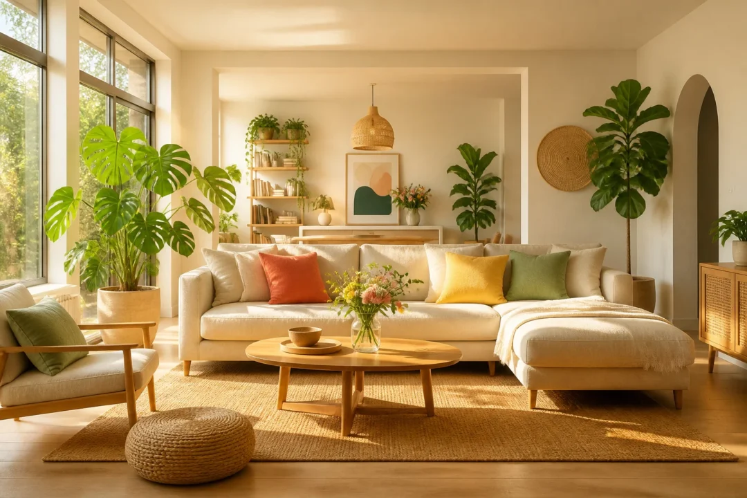 Salon moderne et lumineux