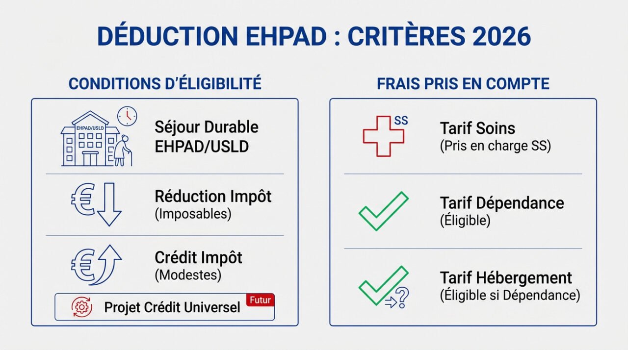 Réduction d'impôt pour frais de séjour en EHPAD en 2026