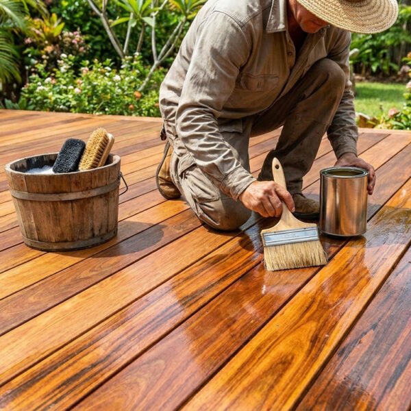 Comment assurer l’entretien d’une terrasse en bois exotique