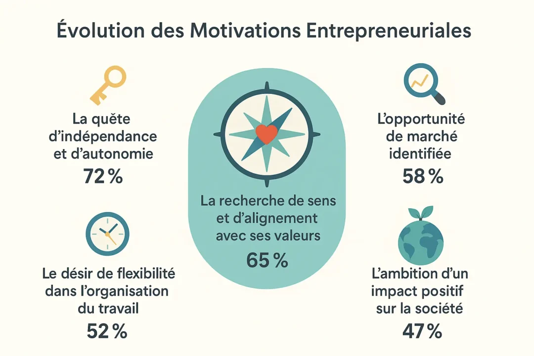 Évolution des motivations entrepreneuriales en France