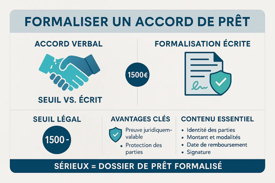 Différence entre accord verbal et écrit pour un prêt familial