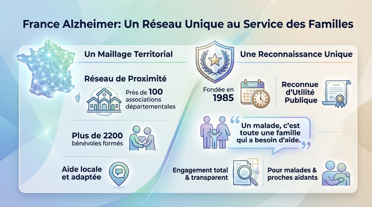 Réseau national de l'association France Alzheimer pour le soutien des familles et malades