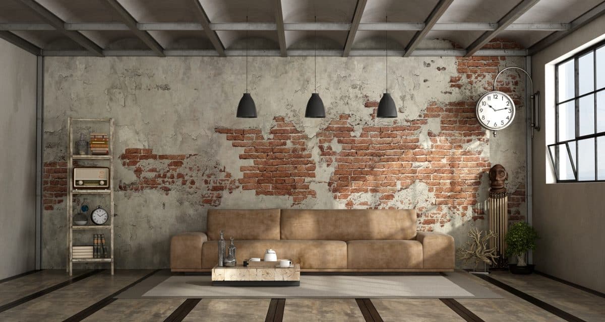 Living room in industrial style