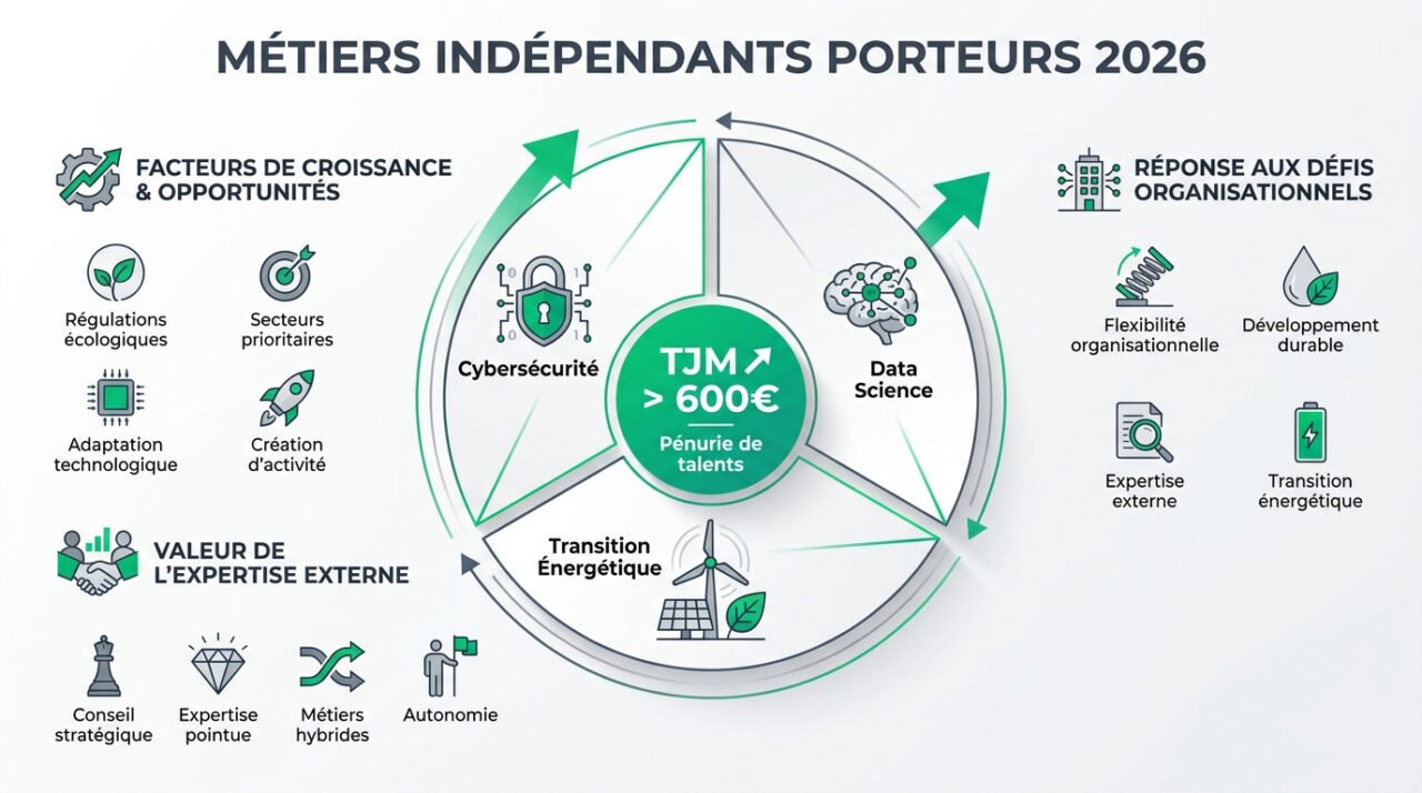 Indépendant travaillant sur des projets tech et écologiques en 2026
