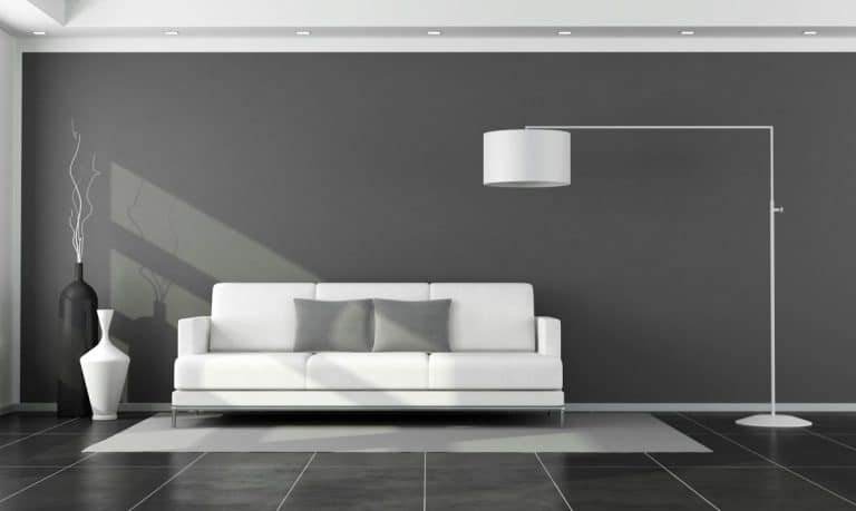 Modern black and white lounge