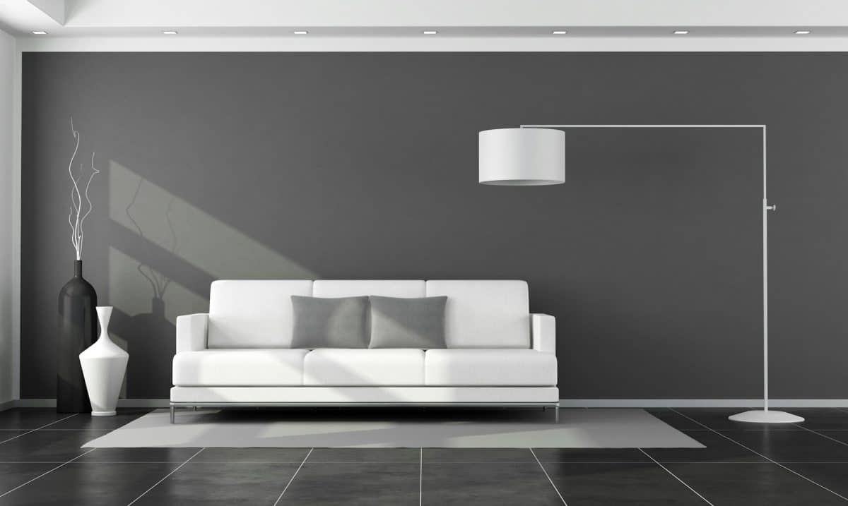 Modern black and white lounge