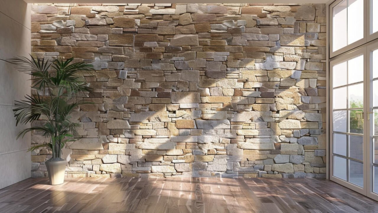Murs effet pierre : inspirations pour salon, cuisine et extérieur