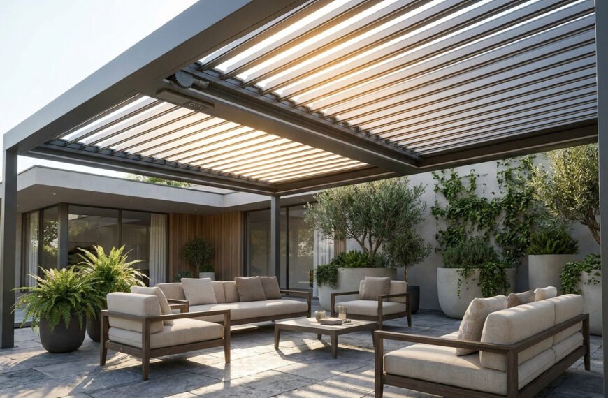Installer un mécanisme lames orientables pour votre pergola