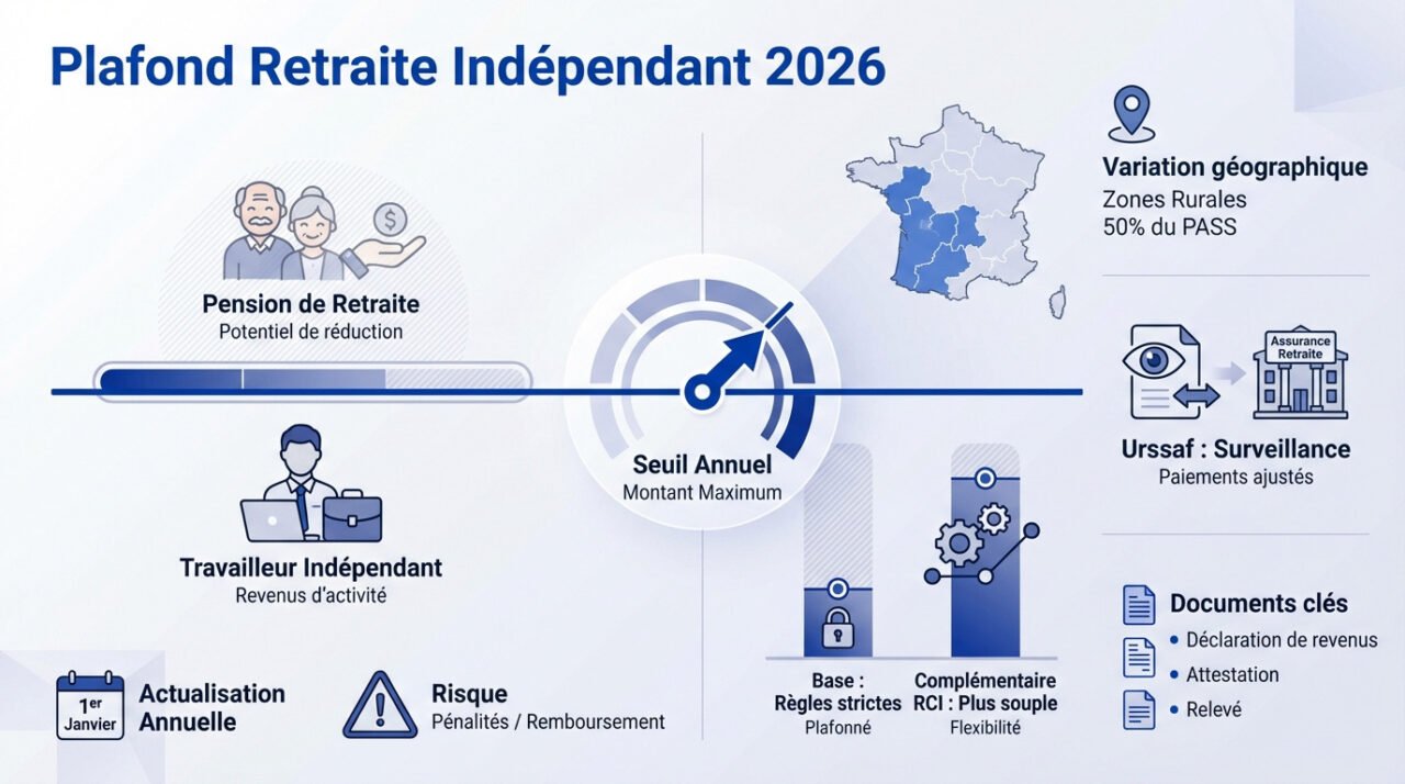 Calcul du plafond de revenus pour la retraite des indépendants en 2026