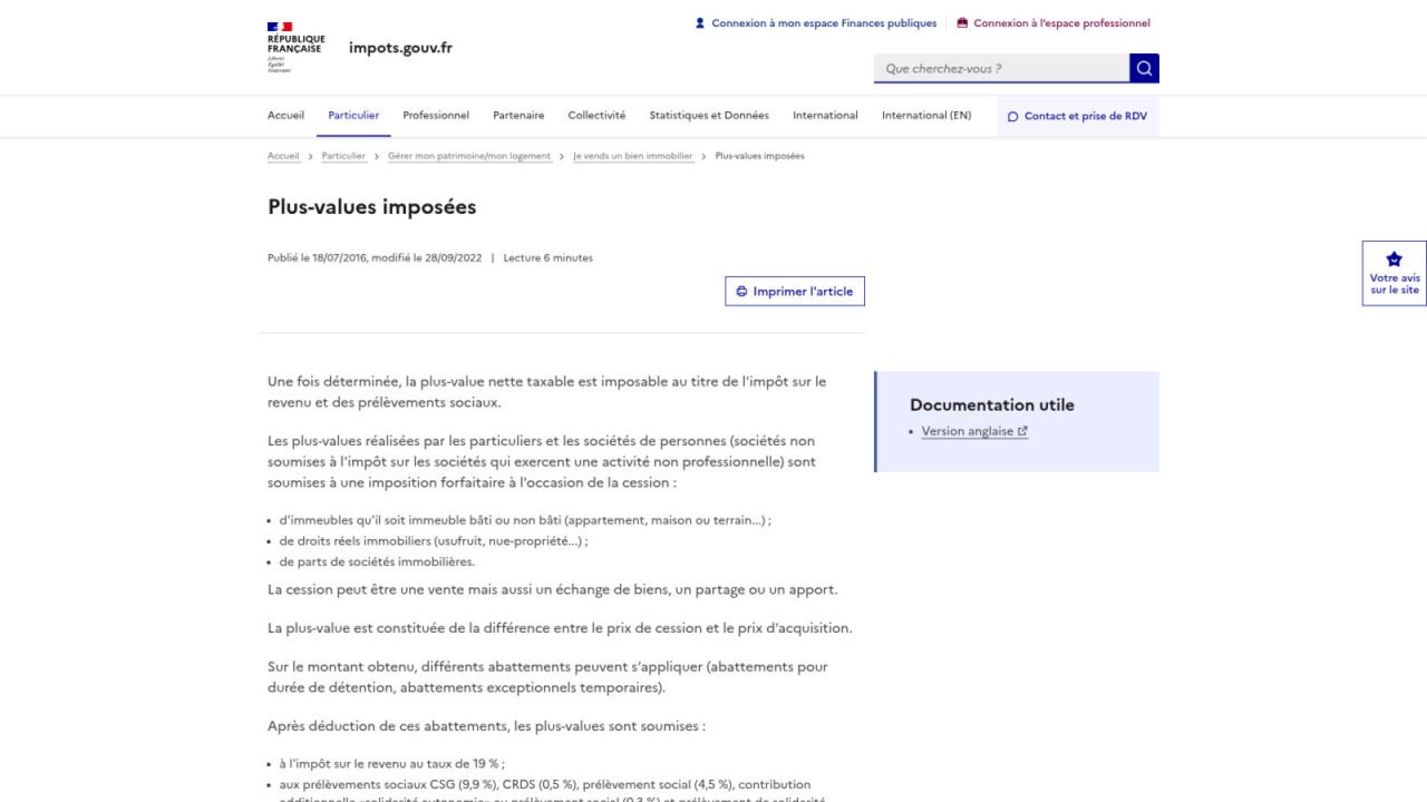 Identification des taux d'imposition et des surtaxes