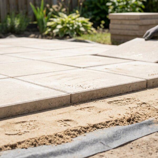 Réussir la pose de dalle sur sable pour une terrasse stable