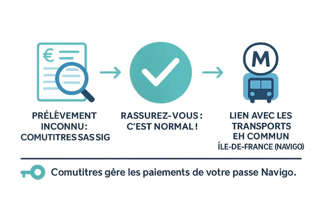 Prélèvement SEPA Comutitres SAS SIG et abonnement Navigo