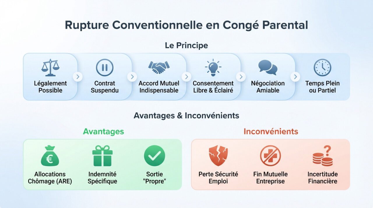 Discussion sur la rupture conventionnelle entre un salarié en congé parental et son employeur