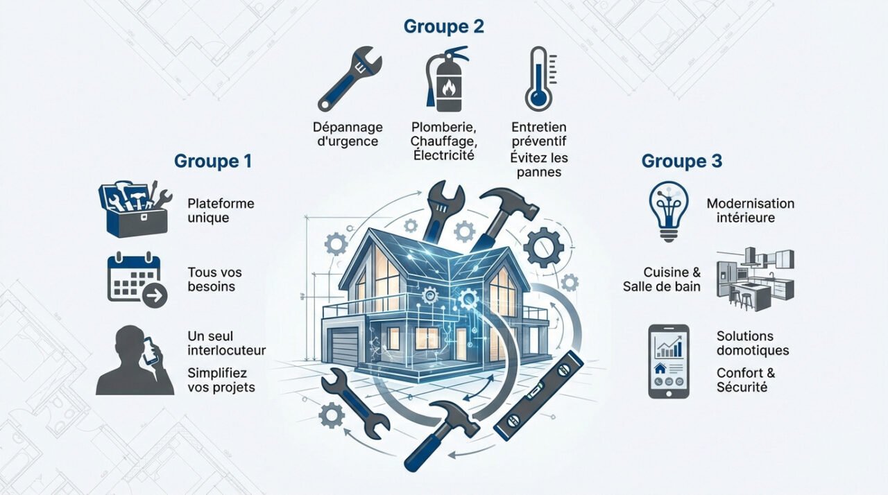 Intervention technique de Servitech maison pour la rénovation et l'entretien du domicile