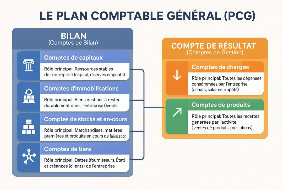 Schéma de la structure du Plan Comptable Général