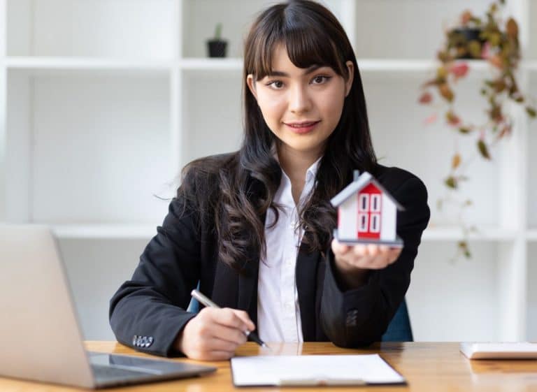 The concept of real estate and home insurance.