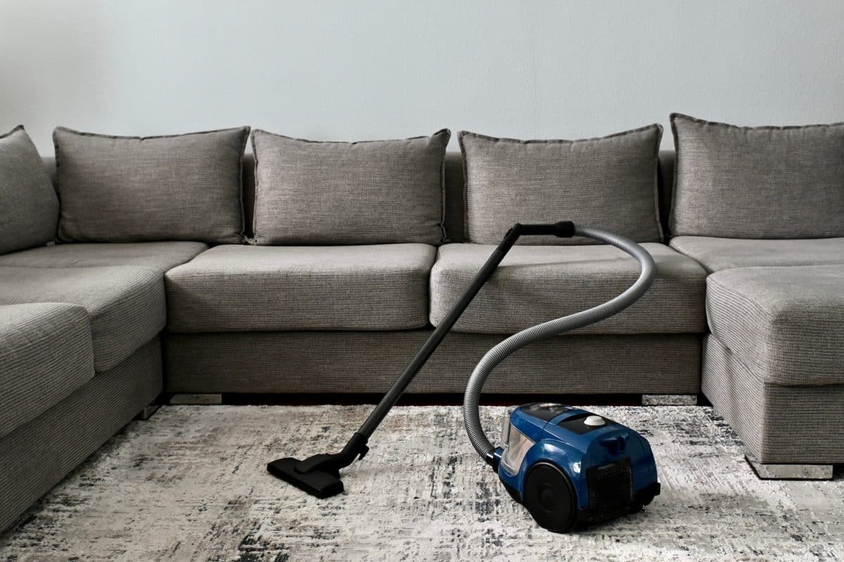 Vacuum cleaner on a carpet